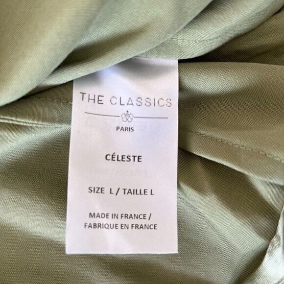 The Classics Paris NWT Womens Celeste Green Minimalist Blazer Trouser Set Sz M - Picture 9 of 11